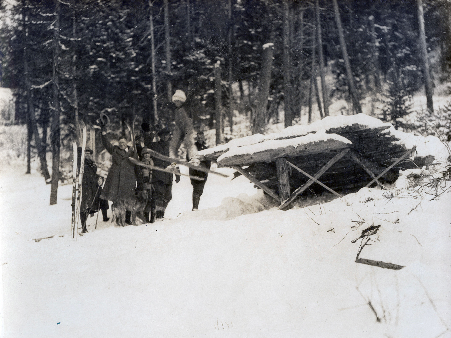 LLoyd Johnson on Idaho's first ski jump